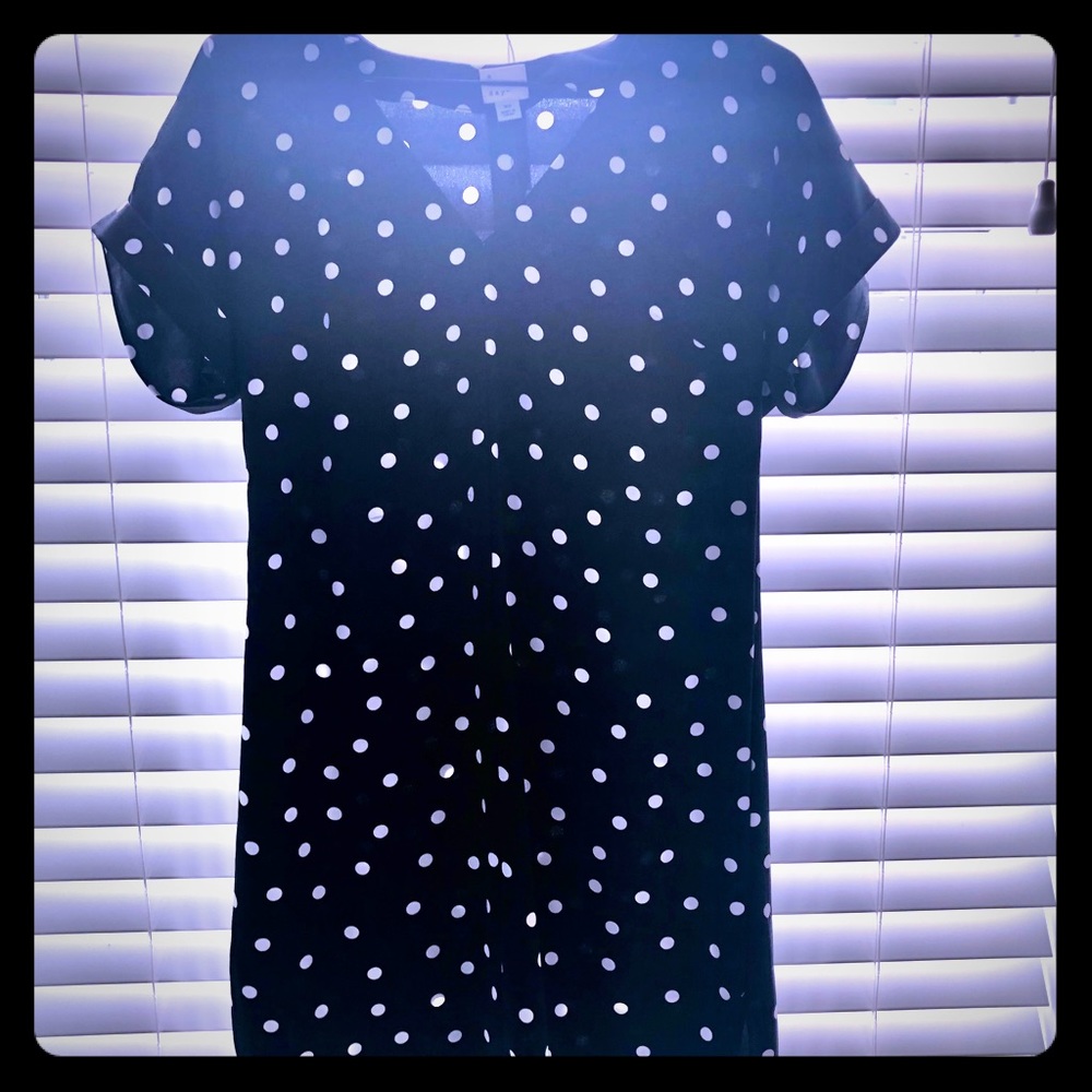 Polka dot black shift dress , never wear it